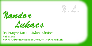 nandor lukacs business card