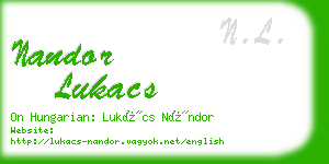 nandor lukacs business card